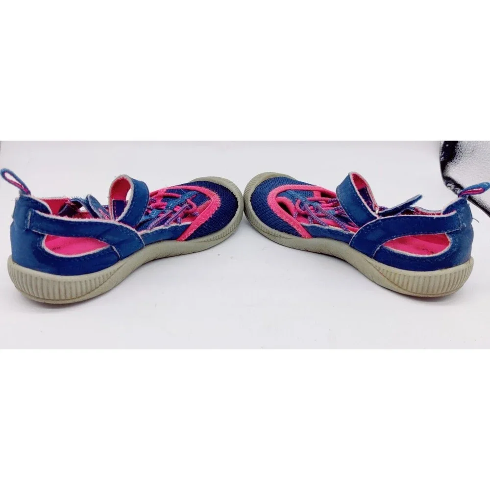 Osh Kosh B'Gosh Girls Hook/Loop Closure Pink Blue Sandals Kids Water Shoes Sz 11